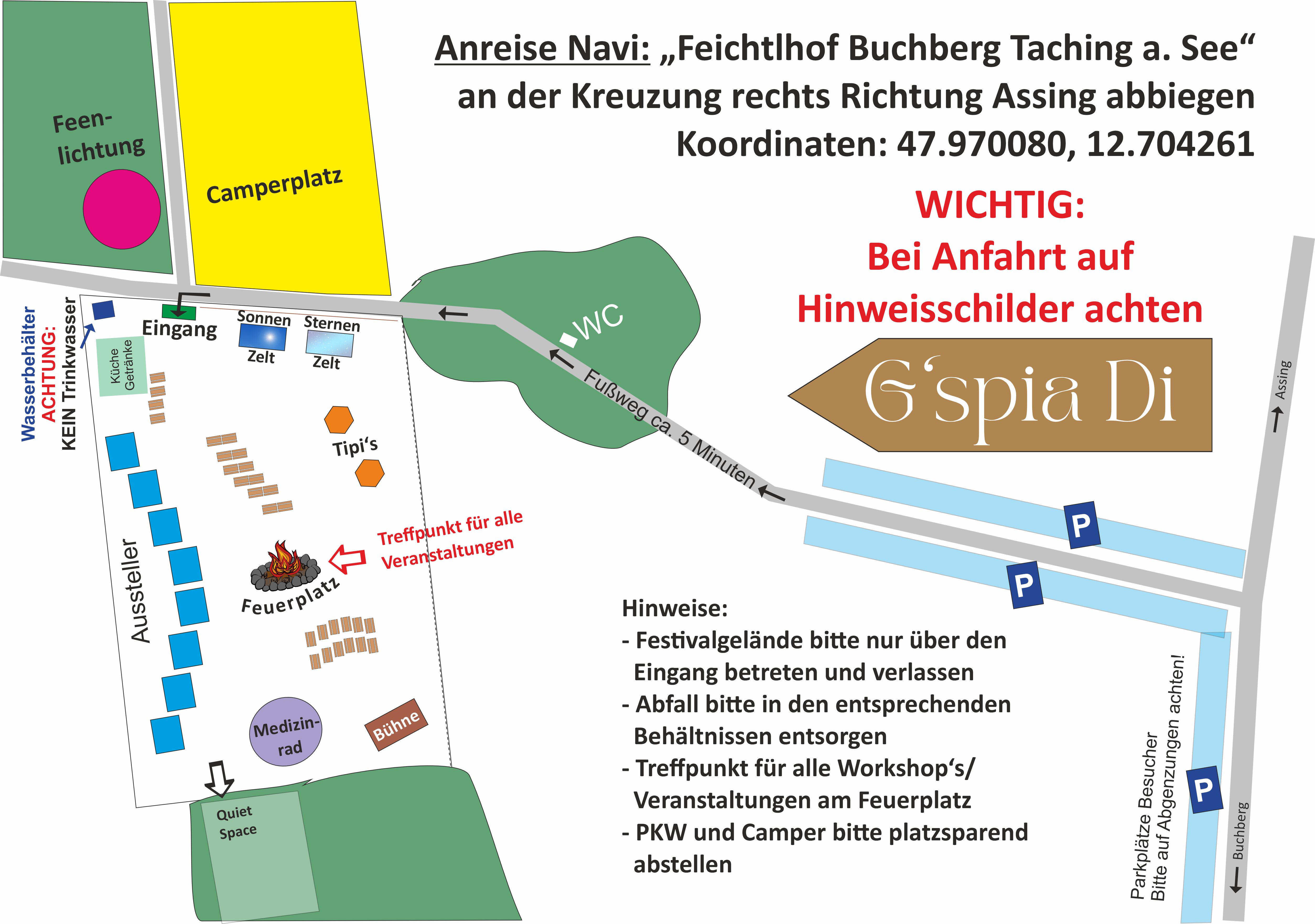 Platzübersicht Festgelände